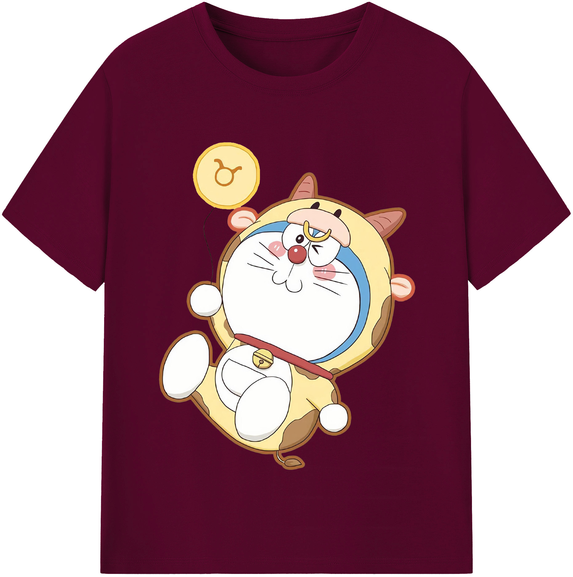 （画像用） ドラえもん Doraemon レディースカジュアルプリントTシャツ（綿100％）